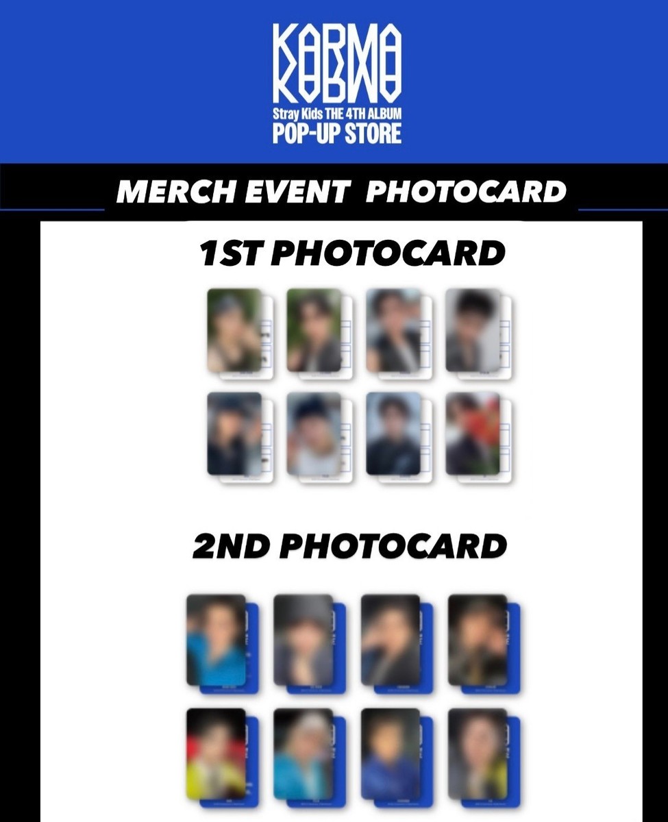 PRE ODER]Stray Kids KARMA POP-UP STORE MERCH EVENT PHOTOCARD OT8