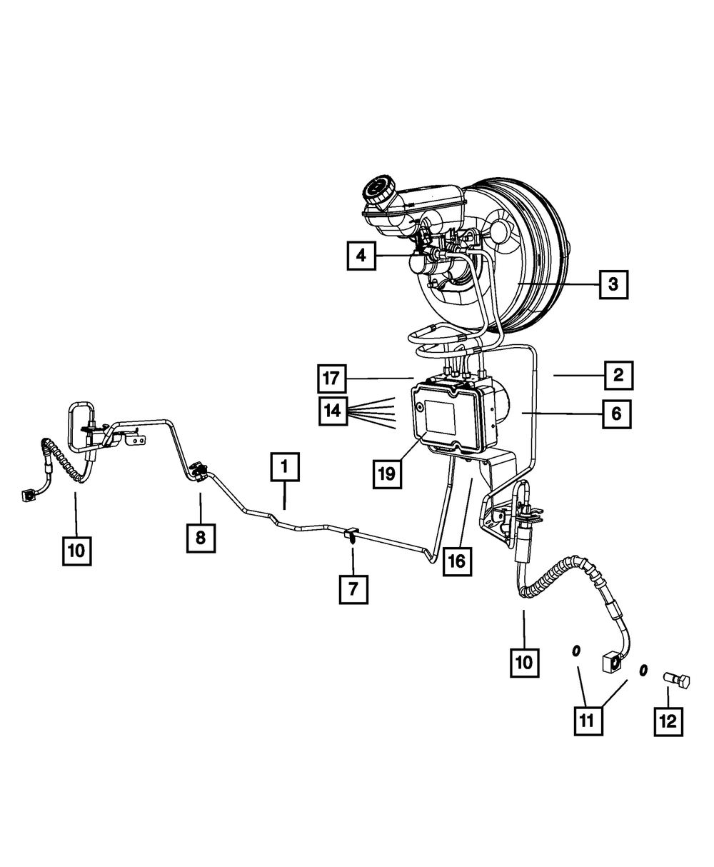 Genuine Mopar Brake Tube Secondary 04721213AE