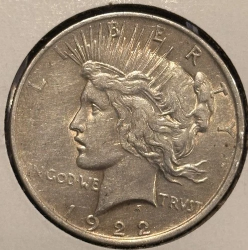 1922 Philadelphia Peace Silver Dollar 90% Silver Bullion (ASW .7734 Troy Oz)