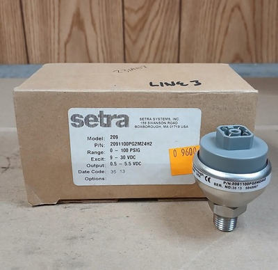 #ad Setra 2091100PG2M24H2 Pressure Transducer 0 100PSIG $179.99
