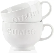 Jumbo Soup Mugs Soup Bowls with Handle 26 Ounce Ceramic Coffee and Cereal Mug...