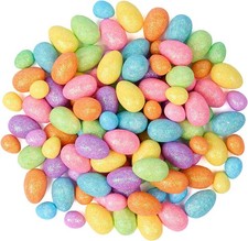 120 Mini Glitter Foam Easter Eggs - Shiny Decor for Crafts  Favors