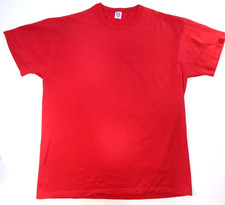 Vintage 90's Russell Athletic Men's XL Single Stitch Solid Red T-Shirt USA Made