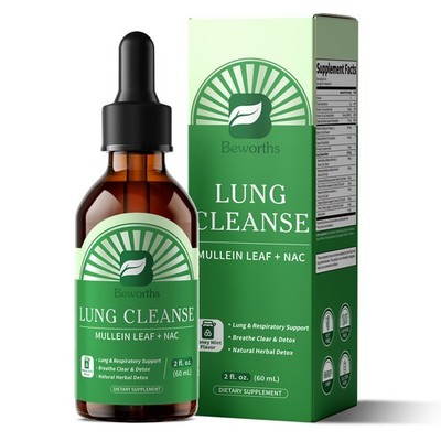 Mullein Leaf Tincture Natural Liquid Drops Extract 2 Oz Breath Lungs Respiratory