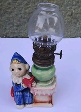 Vintage Ceramic Noddy Pixie/Nursery Paraffin Lamp Karl Meyer Germany.12cm Tall