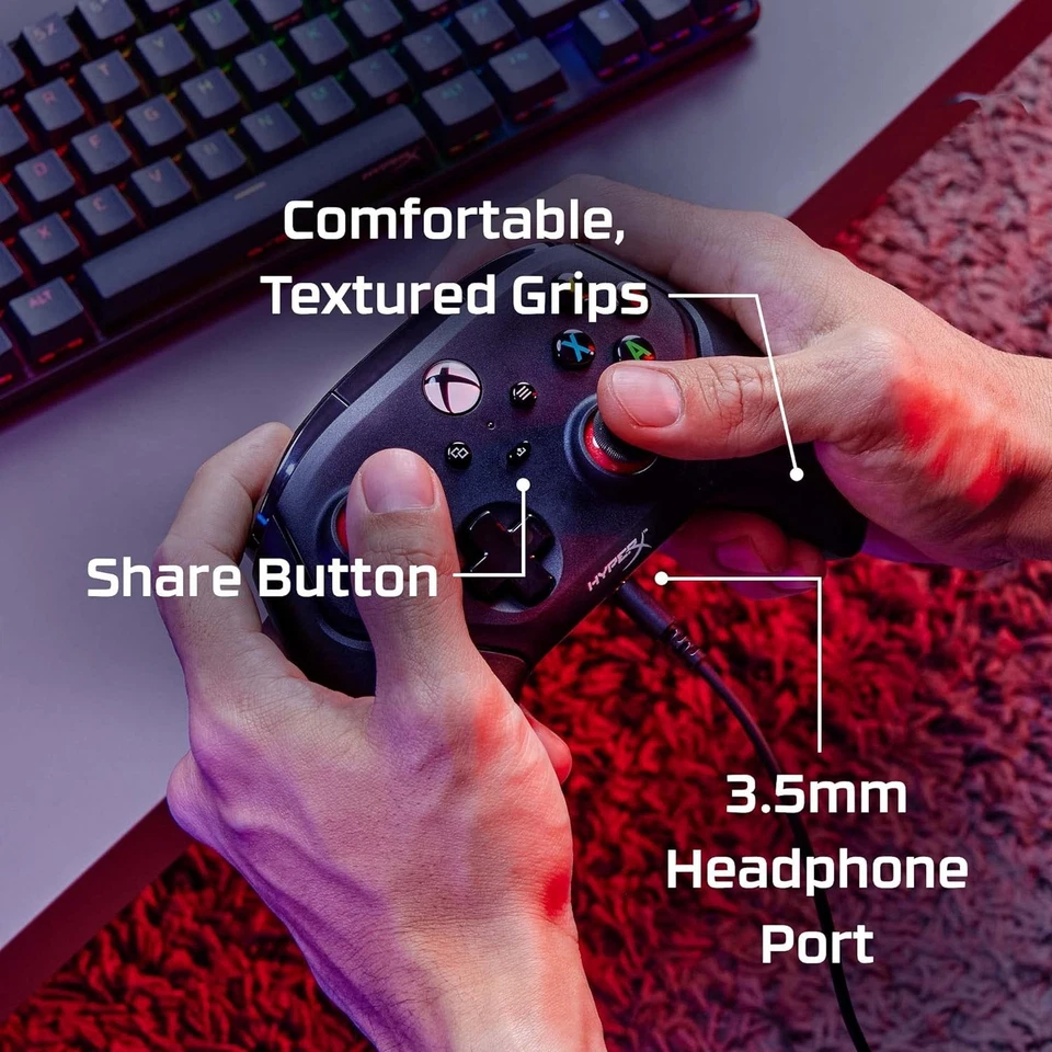 HyperX Clutch Gladiate, Controller cablato con licenza XBOX, Doppi blocchi per g - Immagine 3 di 4