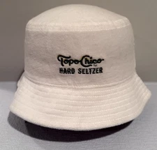 Topo Chico Hard Seltzer Bucket Hat White Cotton