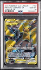 2019 POKEMON SUN & MOON TEAM UP #162 FULL ART/PIKACHU & ZEKROM GX PSA 10
