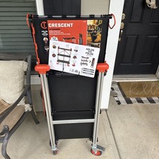 Crescent SITERUNNER 3 Shelf Folding Jobsite Cart: CREF3SCBL