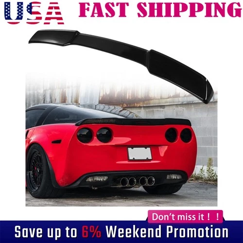 Rear Trunk Wing Spoiler For Corvette C6 Base Z06 ZR1 2005-2013 Gloss Black