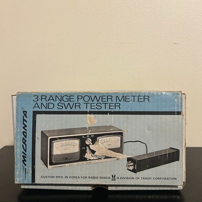 Vintage 1978 Radio Shack Micronta 3-Range Power & SWR Meter   Model 21-520A