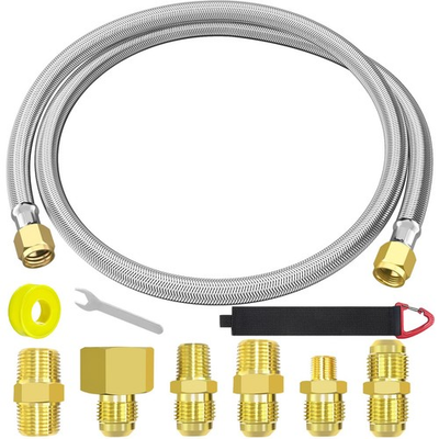 #ad MEFUN 6 Feet High Pressure Braided Propane Hose Extension with Conversion Cou... $37.67