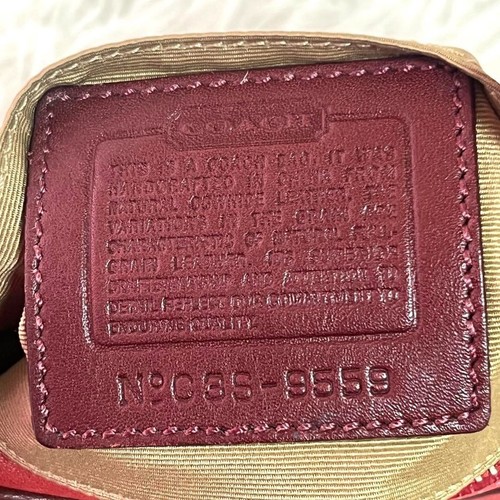 Coach Vintage Schultertasche Handtasche Soho 9559 rot Leder Y2K Schnalle Hobo Handtasche - Bild 14 von 16