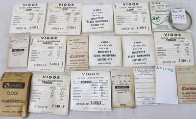 New Watchmaker Part Lot Clock Mainspring Tongue Loop Vigor System #77 T-280-1