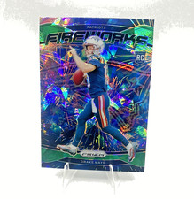 2024 Prizm - Fireworks (x3) Drake Maye #22 Green Ice Prizm, Green Prizm, Base