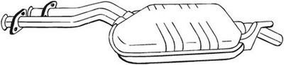 BOSAL Mittelschalldämpfer 175-291 für MERCEDES 124 C124 300 050