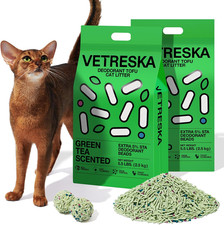 Tofu Cat Litter,Natural Kitty Litter Strong Clumping Flushable Cat Litter Pellet