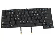 Dell 83-key US-English Qwerty Backlit Keyboard - Black - Center Pointer HTNKH