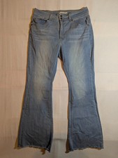 Levi's Jeans Women's 33x32 726 Flare High Rise Raw Hem Light Wash Denim Blue