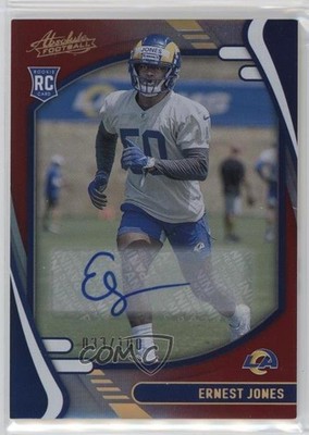 2021 Absolute Rookies Spectrum Red Signatures Ernest Jones IV Rookie Auto RC f1i