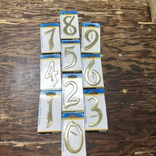 Hillman 4  Solid Brass Screw On House Address Numbers New