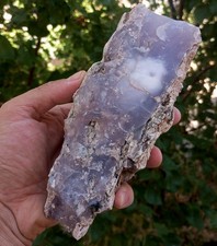 Big Beautiful Raw Holy Blue Purple Chalcedony