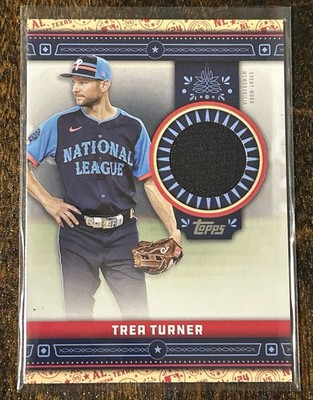 TREA TURNER All-Star Stitches Event Worn 2024 Topps Update Series Patch #ASR-TT