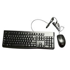 Logitech MK120 Wired Keyboard and Mouse Combo USB Plug and Play Black 920-002478