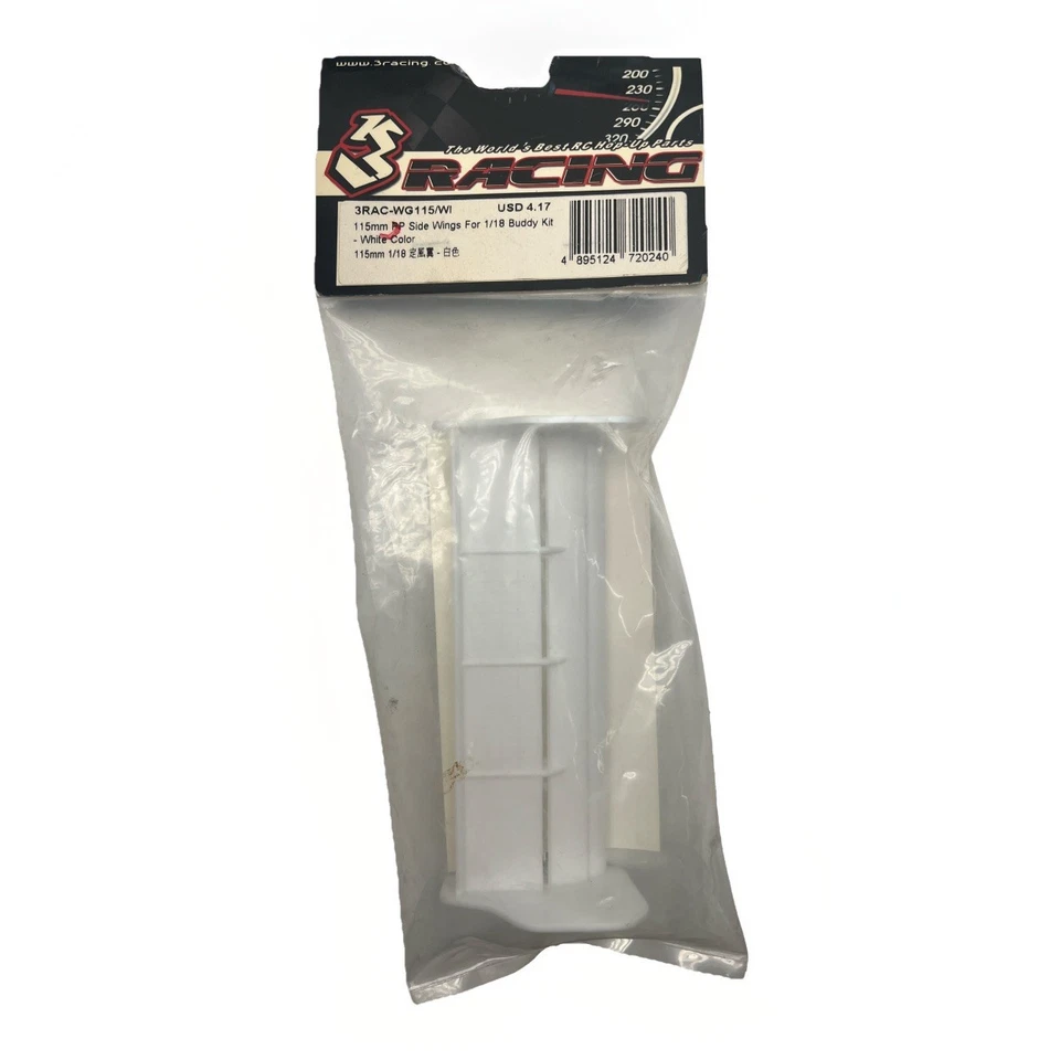 3Racing 115mm PP Side Wings For 1/18 Buddy Kit 3RAC-WG115/WI - Image 2 of 2