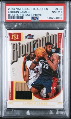 2024 Panini National Treasures Biography Materials Prime 16/25 LeBron James