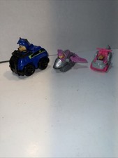 Paw Patrol Small Wheeled Vehicle Lot Of 3 Tank Helicopter Plane