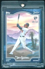 2025 Topps x Bob Ross The Joy of Baseball James Wood RC /50 Prussian Blue #89