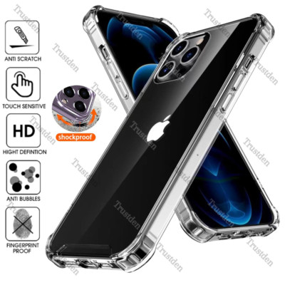 Wholesale Bulk Shockproof Clear Case Cover Lot For iPhone 15 14 13 12 11 Pro XR