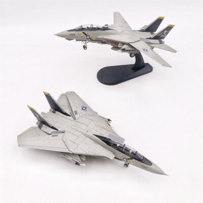 1:100 USA F-14A Tomcat Pirate Flag VF-84 Fighter Model Diecast