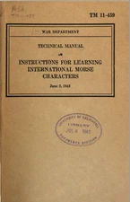 75 Page 1943 TM 11-459 Instruction Learning International Morse Code on CD
