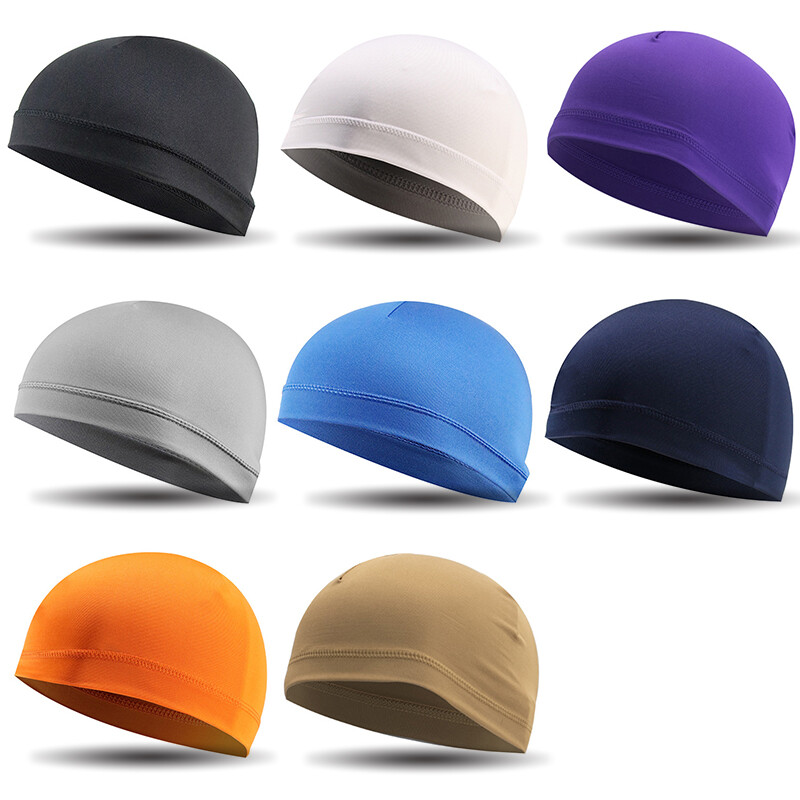 Men's Breathable Quick-Dry Cycling Skull Cap Helmet Liner for Sports
