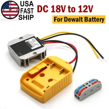 DIY Adapter DC 18V to 12V Step Down Voltage Converter For Dewalt 18V 20V Battery