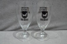 2x Brewdog Half Pint 10oz Goblet Glass UNITED WE STAND FOR BETTER BEER New M22