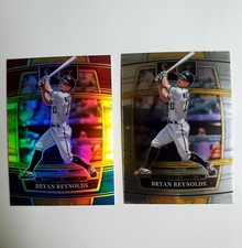 2022 Panini Select Pittsburgh Pirates Bryan Reynolds Tri-color Prizm card & Base