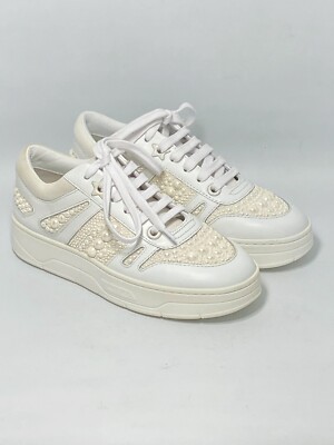 Jimmy Choo Hawaii Leather Low-Top Sneakers size 35 | eBay