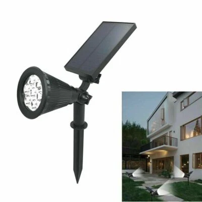 MAKA CHANGE YOUR LIFE QUALITY Faretto Solare LED 7W Giardino con Picchetto Pannello Terra Parete Luce Fredda