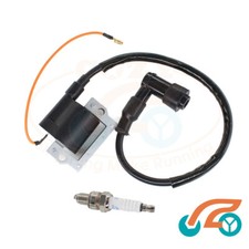 Ignition Coil Spark Plug For Yamaha YT125 1980-85 YT175 Tri Moto 125 175 YTM225