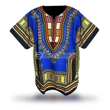 Dashiki Shirt Freesize Plus African Africa Tribal Men Shirts Womens Dress Unisex