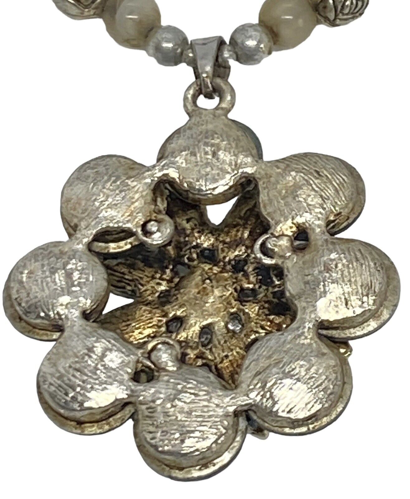 VTG 1980's Fashion 28” Asstd. Beads Necklace Flor… - image 6