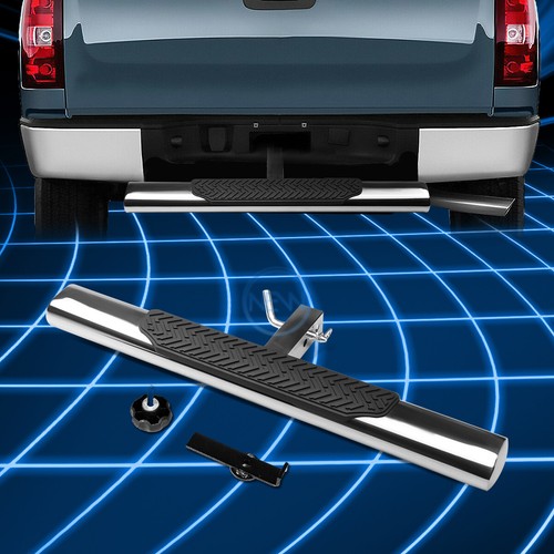 Universal 2" Receiver Brake Light Trailer Plug Tow/Towing Hitch Step Bar Chrome eBay