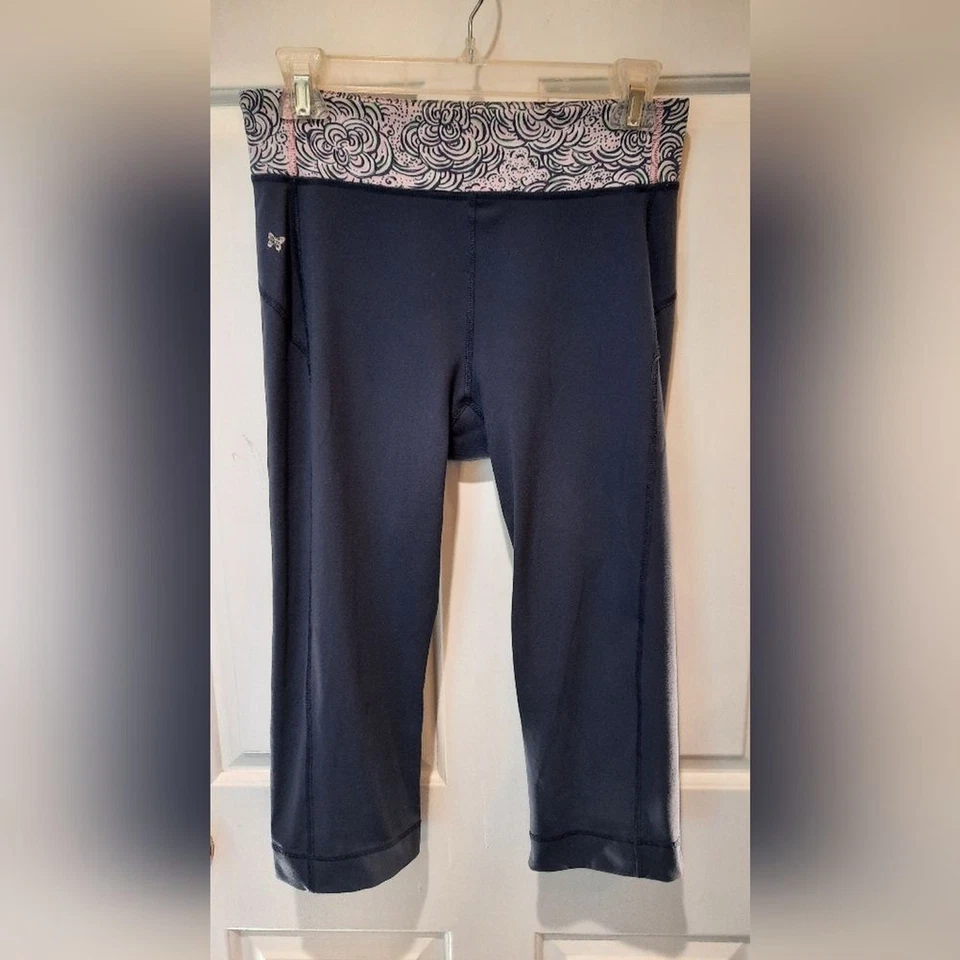 Leggings Lilly Pulitzer Mujer Medianos Azul Marino Capris Ropa de Resort Playa Diseñador Foto 2 de 4