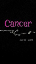Cancer Zodiac Constellation Necklace Silver color CZ stones 18'' chain