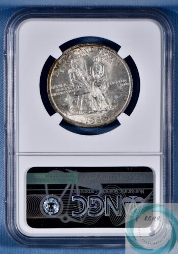 1935 Boone Commemorative 50c NGC MS 66+ w/CAC Endorse - Vintage Booming Luster - Picture 2 of 12