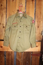 Boy Scouts of America Uniform Youth Vintage Green Long Sleeve Small Shirt