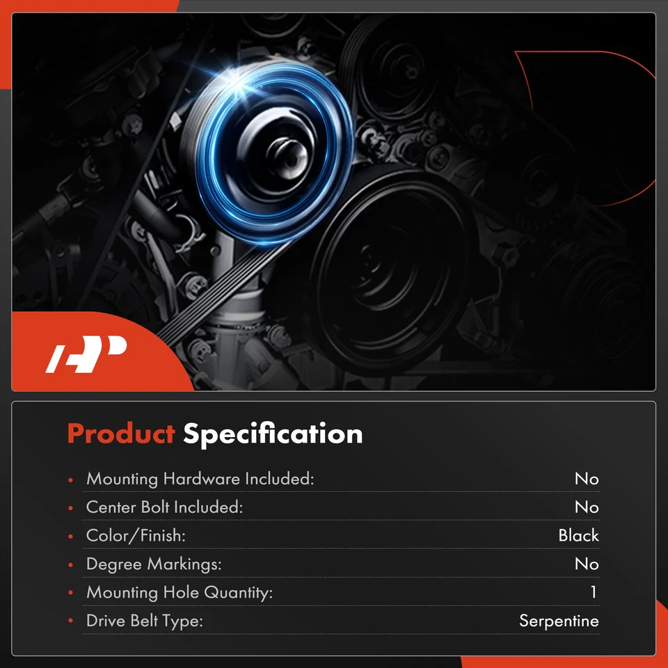 Equilibrador armónico del motor para Chevy GMC Buick Cadillac Pontiac G6 Saturn Outlook Foto 4 de 4